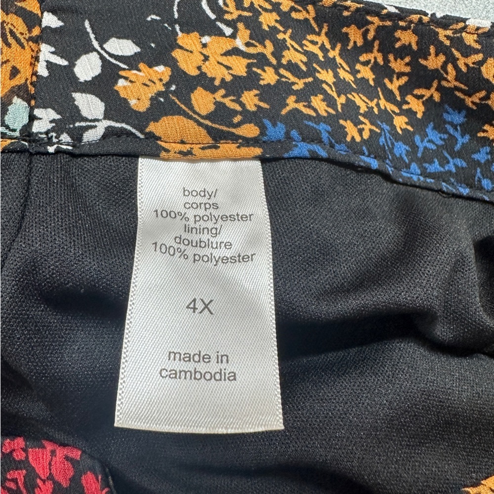 Maurices Floral Patchwork Maxi Skirt 4X Multicolor Faux Wrap Boho Western - Picture 7 of 11